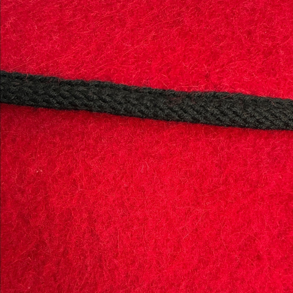 Loden King Cape women M Thick Red Wool, Black Trim from Germany. Vintage. M EUC - Picture 8 of 17